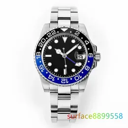 Relógio de luxo Clean CF II GMT VR3186 Pepsi Automático Masculino Relógios Vermelho Azul Cerâmica Moldura Preta Dial 904L JubileeSteel Pulseira Super Edition Mesma Série