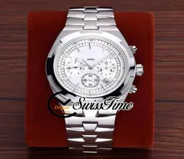 New Overseas 5500V110AB075 White Dial A2813 Automatic Mens Watch SS Steel Bracelet STVC No Chronograph STVC Watches Swiss6118585