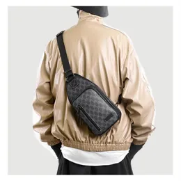 Fashion Man Messenger Bags Plaid Men Bags Shoulder Crossbody Leather Sling Bag For Male Black Single Women Backpack2426