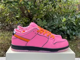 2023 Authentic The Powerpuff Girls x Low Outdoor Shoes Blossom BUTTERCUP BUBBLES Mean Green Skateboarding Sports Men Women Sneakers With Original box Size US5.5-13