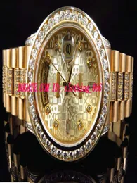 2022 New Iced Out Diamonds Watch woman 18k Yellow Gold Diamond Bezel Watch 36mm Automatic mechanical movement8384478
