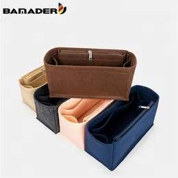 Bamader Fits Brand Women 's Bags 삽입 가방 펠트 천 여행 휴대용 주최자 화장품 가방 소녀 저장 세면도 라이너 bag2740