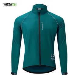 Giacche da ciclismo WOSAWE Giubbotti da ciclismo da uomo riflettenti Antivento Abbigliamento da equitazione per bicicletta Giacca a vento Sport all'aria aperta Corsa e ciclismo Gilet in rete 231204