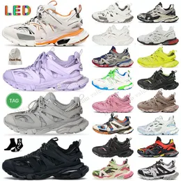 Tasarımcı Scarpe Track 3 Sıradan Ayakkabı Erkekleri Kadınlar Platfe-Forme Track 2.0 3.0 4.0 Üçlü Beyaz Siyah Spor Tess.S. Gomma deri eğitmeni Naylon Baskı Runner 7 Eğitmen