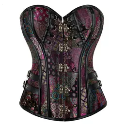Outras calcinhas Steampunk Overbust Corset para mulheres Sexy Vintage Gothic Roupas Goth Cintura Laceup Bustiers Retro Plus Size Corselet Top 231204