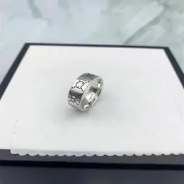 Anillos de banda con letras doradas a la moda para mujer, regalo para amantes de la boda, joyería de compromiso 265M