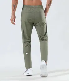 lu lu l men men jogger long pants sport yoga outfitクイックドライドローストリングジムジッパーポケットスウェットパンツズボン男性のカジュアルエラスティックウエストフィットネス