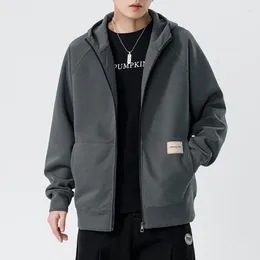 Men's Jackets TFETTERS Brand Autumn Winter 2023 Hooded Men Baggy Cardigan Stand Collar Korean Mens Coat Jogger Gym Tracksuit