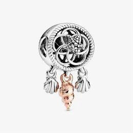 Nuovo arrivo 925 sterling silver openwork conchiglia dreamcatcher fascino adatto originale europeo braccialetto di fascino gioielli di moda accessor305l