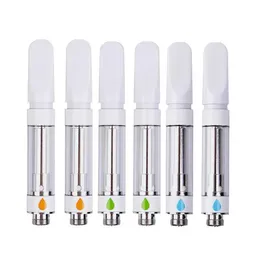 Pure ONE Ceramic Atomizer 0.8ml 1.0ml Empty Glass Tank Pureone Vape Cartridges Dab Wax Vaporizers Ceramic Coil Head Drip Tip 510 Thread for Preheating Battery