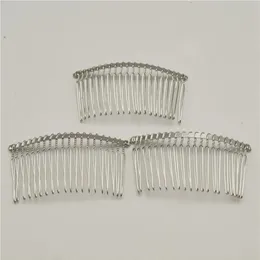 50pcs siyah altın gümüş 20 diş düğün gelin diy tel metal saç tarak klipsleri