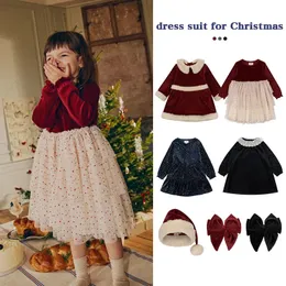 Vestidos de niña Vestido de Navidad para niños coreanos Invierno Niñas Año Princesa Vestido Faldas Ropa para niños 2 a 8 años Preventa 231204