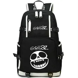 Mochila Gorillaz Demon Days Daypack Rock Band Schoolbag Música Design Mochila Mochila Escolar Computador Day Pack222j