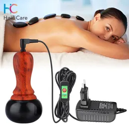 Massageador de corpo inteiro pedra elétrica gua sha massageador natural bianstone guasha raspagem costas pescoço massagem facial relaxar músculos cuidados com a pele spa 231204