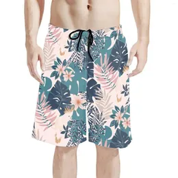 Men's Shorts Tropical Palm Leaf Swimsuit Summer Swimwear Men Swimming Trunks Short Quick-drying Sexy Mens Swim Briefs Beach Holiday