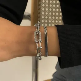 Gliederkette PHYANIC Mode 2-teiliges Set geschichtete Schlange mit Kristallarmbändern für Frauen Glänzendes Armband2249