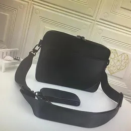 حقيبة رسول أعلى جودة Mono Mono Shadow Soft Leather Mens Crossbody أكياس 2 قطعة مجموعة أزياء حقيبة الكتف مع محفظة WA315H