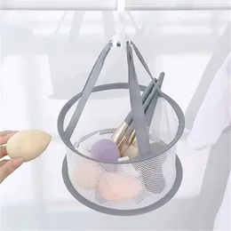 Makeup Brushes Beauty Egg Drying Net Bag Powder Bubble Sponge Windproof Basket Hangable Brush