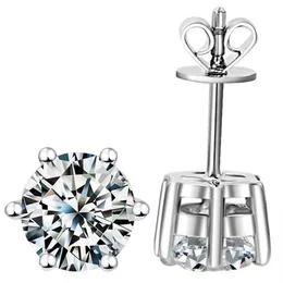 Brincos de moissanite coloridos D F 9k 14k 18k prata incrustada com design de floco de neve Rmantic atemporal e cintilante com Certifi309a