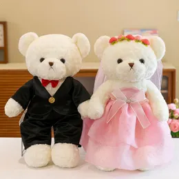 豪華な人形45 75cmカワイイロマンチックな結婚式のベアカップルソフトドールおもちゃ