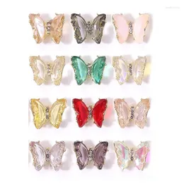 Nagelglitter 12 Farben DIY Zubehör Anzug glänzende Kunstjuwelen für Schmetterling Rhi Drop