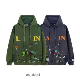 Lanvin Hoodie Designer Moda Luxo Clássico Galerias Depts Joint Moletom Homens Mulheres Alta Qualidade 100% Algodão Pulôver Moletons Soltos 681