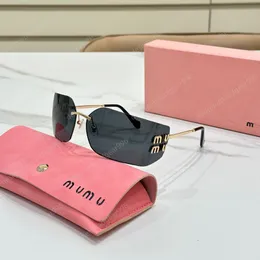 Mulheres óculos de sol designer mens designer óculos estilo italiano carta marca uv400 retangular curvado sem moldura esportes ao ar livre pista óculos de sol com caixa