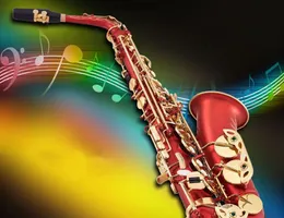 Nova chegada A-992 alto sax eb instrumento musical vermelho mate série saxofone alto com bocal grátis