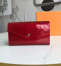 Genuine Leather Womens Wallets Multifunction Purse Red Card Holder Wallet Clutch Bag Ladies Patent Leather Purse Female Long Holde1681282
