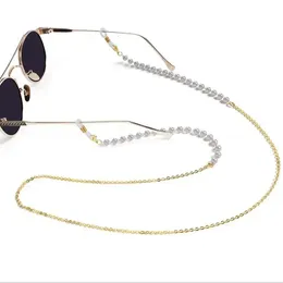 Glasögonkedjor svart pärlglasögon remsläsglasögon hängande kedja mode solglasögon.