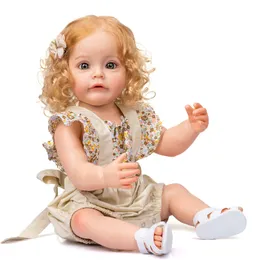 Varumärke folkvind designer simulering doll prinsessa flicka 55 tum återfödd tjej alla gummi kan vattna över huset gåva pojke tjej leksak en docka designern