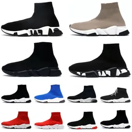 2024 Speed ​​1.0 2.0 Paris Sock Buty buty męskie buty designerskie buty na talerzu graffiti dzianinowy scarpe Triple czarny brązowy beżowy platforma Platforma Kobieta Treakers Treakers