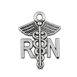 Caduceus RN Charm zarejestrowany pielęgniarka wisiorka medyczna