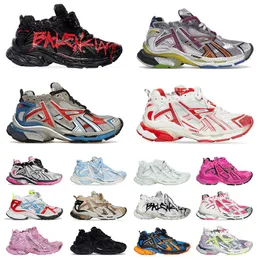 أحذية شحن مجانية أصلية OG Track Runners 7.0 Men Women Luxury Designer Shoes Multicolor Graffiti Black Bllue Pink Mens Shoes Big Size Sneakers المدربين