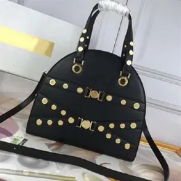 2021 fashion women's temperament handbag fashion high quality Bowling Bag real leather handbag high quality hardware complet274h