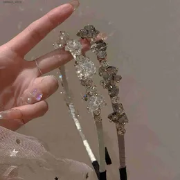 Copricapo Accessori per capelli Falling Into The World Fata di cristallo Birtay Haiand Retro Copricapo francese Principessa coreana 2022 Fasce di diamanti per le donne Q231204