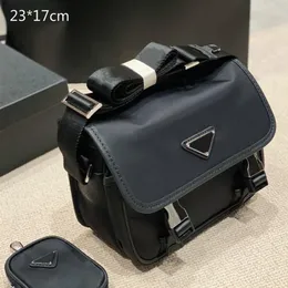 2022 Designer Mens Black Briefcases Brand Crossbody Shoulder Bags Nylon Messenger Bag 2-piece Purses Casual Style with Small Purse232b