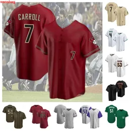 Anpassa 7 Corbin Carroll 51 Randy Johnson 20 Luis Gonzalez Baseball Jersey 23 Zac Gallen 4 Ketel Marte 12 Daulton Varsho 38 Caleb Baragar 18 Merrill Kelly Ed