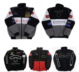 F1 Racing Jacket Herr- och kvinnolag broderad logotyp bomullsjacka