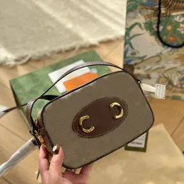 Klasik Fil Bagaj Kamera Çantası Tuval Omuz Mini Kare Çantalar Çift Renkli Bloke Donanım Rozeti Aksesuarları Fermuar Kapatma Kadın Çanta
