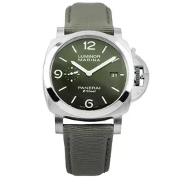 Механические часы Luxury и Pam01356 44 мм Lumino Series Водонепроницаемые наручные часы с зеленым циферблатом Дизайнерский модный бренд из нержавеющей стали