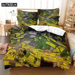 Bedding Sets Topographic Map Fashion Set 2/3pcs 3D Digital Printing Duvet Cover 1 Quilt 1/2 Pillowcases US/EU/AU Size