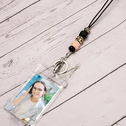 Keychains Teacher Lanyards For ID Badges Teens Silicone Beaded Keys Women Office Worker
