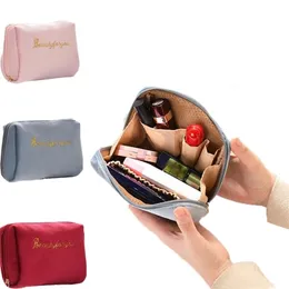 Women's Cosmetic Bag Zipper Velvet Beauty Makeup Bags Travel Female Girl Brush Lipstic Storage Toiletry Kit Pouch 220218266B