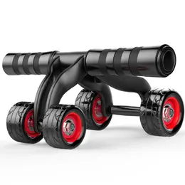 Ab Rollers Übungs-Bauchroller mit Zugseil Fitness-Widerstandsband Heimgymnastik-Workout-Training 4 Räder THANKSLEE 231104