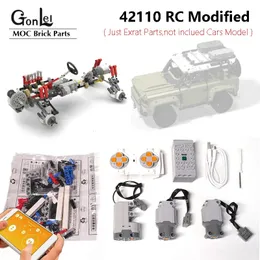 Diecast Modell MOC Custom Technische App Control RC Motor Set Modifikation Bausteine Kit für Land 42110 Defenders Rover SUV DIY Ziegel Spielzeug 231204