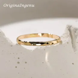 Bröllopsringar 14k guldfylld hammare ring handgjorda band ring minimalism smycken ringdrainty tarnish resistenta smycken boho vattentät ring 231204