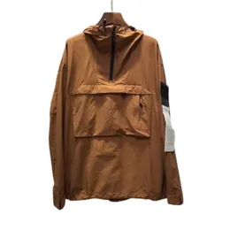 Giacca da uomo casual Giacca antivento Topstoney Felpe con cappuccio antivento da esterno in puro colore Giacca da coppia Giacca da assalto con tasca grande autunnale di design