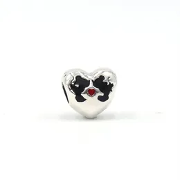 Nuovo arrivo 100% argento sterling 925 primo bacio cuore fascino adatto originale europeo braccialetto di fascino gioielli di moda Accessories242q