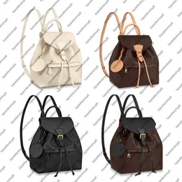 M45205 M45515 MONTSOURIS PM elegant women genuine cowhide leather emobss canvas buckle backpack satchel purse shoulder bag262v